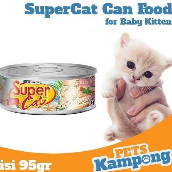 Promo  Makanan Kucing Bayi Supercat Baby Kitten 95Gr Kucing Kaleng
