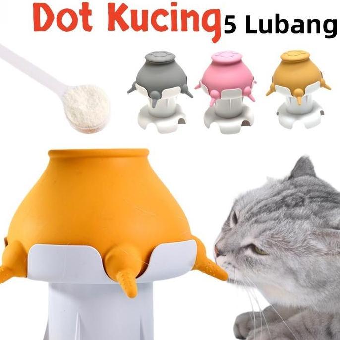 5 Lubang Dot Kucing /Silicone Pet Feeder /Dot Kucing Bayi /Silicone Pet Feeder /Dot Botol Hewan Peli