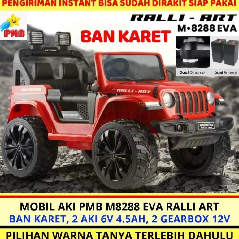 -ALS- Mobil Aki Remote Control Jeep Rubicon PMB M 8288 Off Road Mainan Anak Mobil Aki PMB M8288 Dual