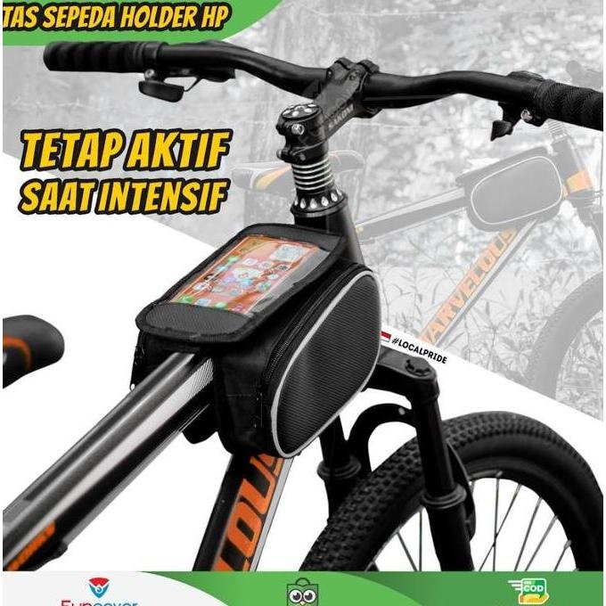 Tas Sepeda Touchscreen Waterproof Tas Stang Sepeda lipat mtb universal