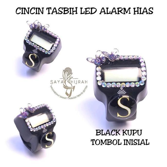 Cincin Tasbih LED Mini ALARM Hias + Box Akrilik