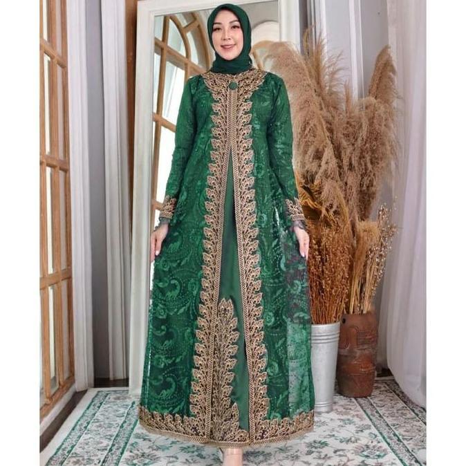GAMIS MAXI CEMPAKA AULIA/GAMIS KONDANGAN LEBARAN/GAMIS BROKAT/DRESS KONDANGAN TERBARU 2022/GAUN PEST