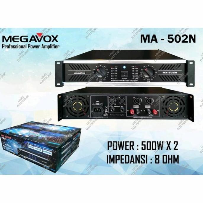 TERBARU - Power Amplifier MEGAVOX MA 502 N Ampli MEGAVOX MA 502N MA502 Original