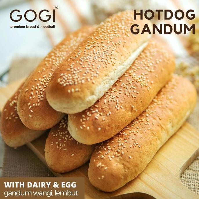 Kirimlangsungaja- Hotdog Gandum Wholemeal Hotdog Roti Gandum Hotdog Whole Wheat Bun