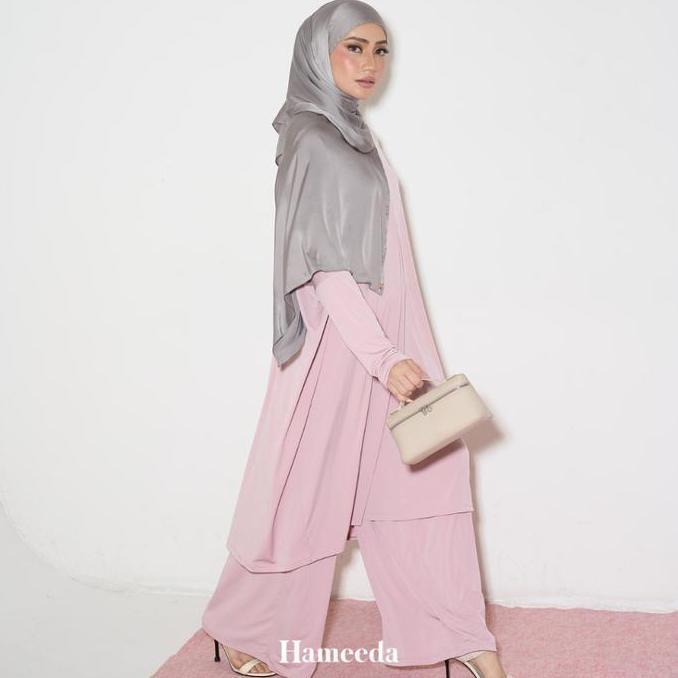 Viral Hameeda - Anouk Set (Tunic + Cullote) - Black SNATURE, All size Berkualitas