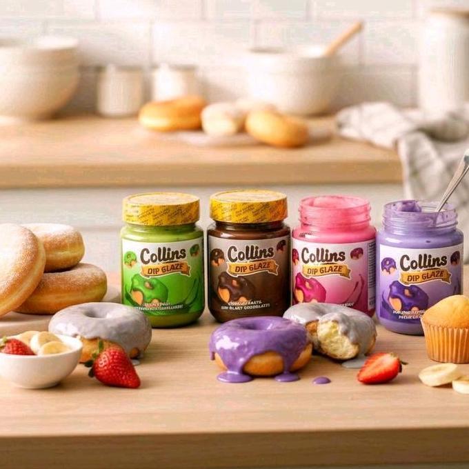 Kirimlangsungaja- Selai Extra Glaze Collins Repack 200Gr Coklat Premium Kemasan Botol - Aneka Toppin