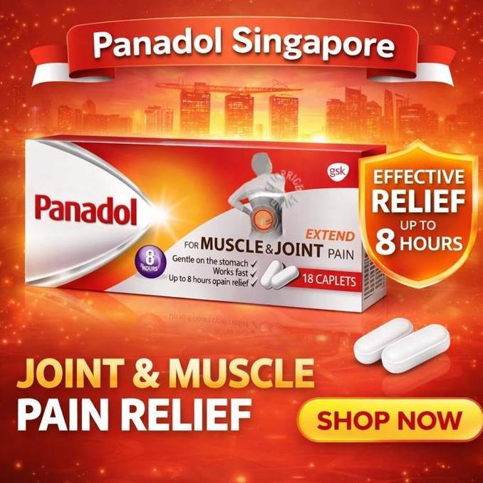 parabeanstore - panadol extend for muscle & joint pain 18 tablets (singapore)