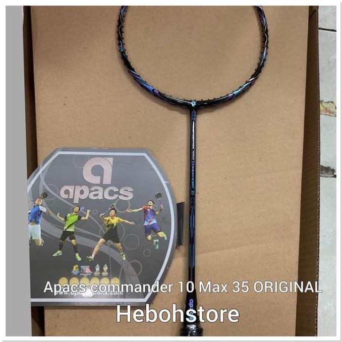 Raket Badminton APACS COMMANDER 10 free grip Kuat 35 LBS ORIGINAL
