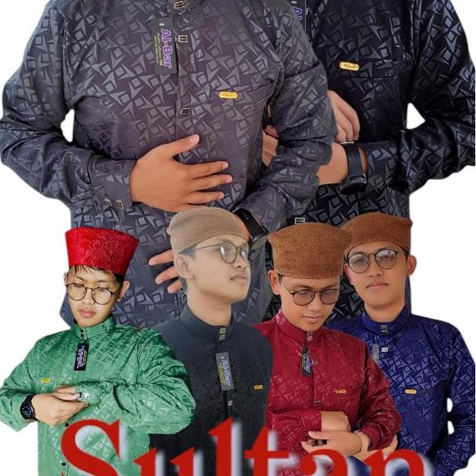 kemko sultan motif jaguar dan embos Pria Muslim Dewasa Atasan Motif Kain Katun Embos  Kurta Toyobo N