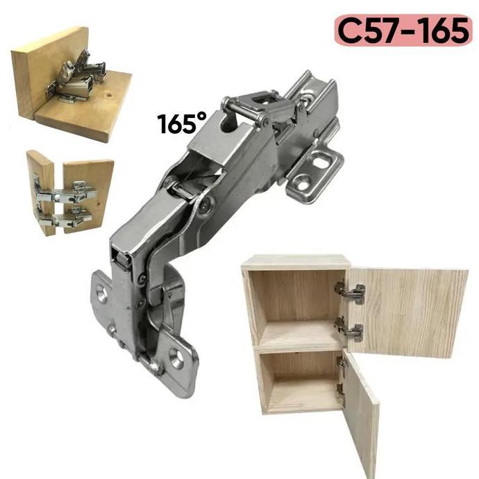 HILGHOSE DTC Engsel Pintu Laci Lemari Kabinet 165 Derajat Embed Hydraulic Hinge Door