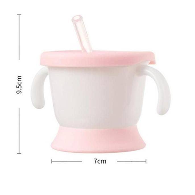 GEOVANHIE Training Cup Bayi / Straw Training Mug Baby / Gelas Susu Anak Sedotan Anti Tumpah Anti Pec