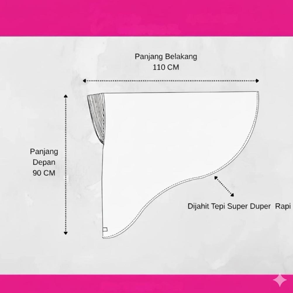 BIG PROMO Khimar Jumbo XXL Bergo Instan Jersey Tebal Adem, Tidak Menerawang