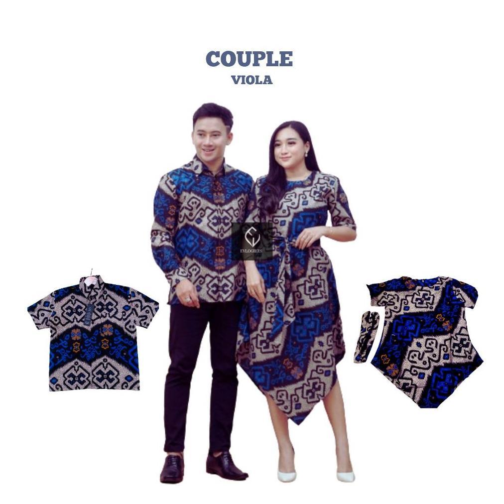 Couple Keluarga Songket VIOLA Biru Natal Couple Keluarga Lebaran Couple Keluarga