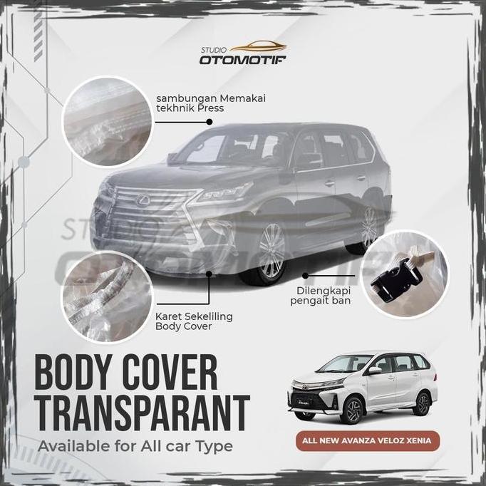 Body Cover All New Avanza Xenia Veloz Transparent Plastik Bening 0,8Mc Restock