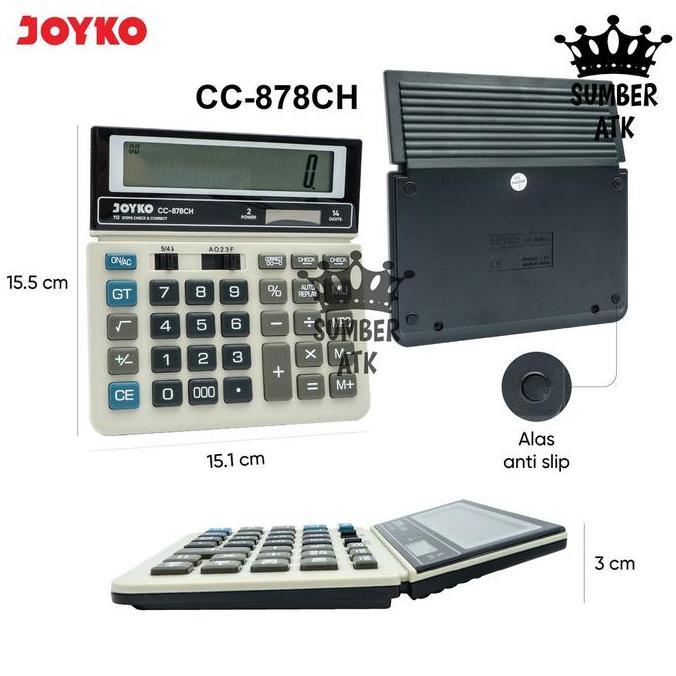 Calculator Kalkulator JOYKO CC-878CH 14 Digits CC-888CH 16 Digits Check & Correct [terbaik]