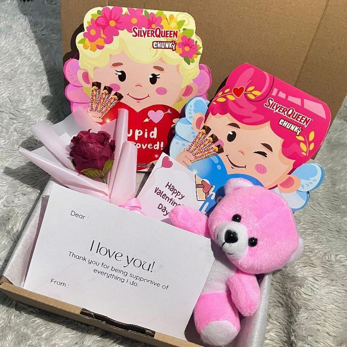 hampers snack box , Kado Valentine Hadiah Romantis untuk Pacar, Hampers Gift Box Cewek, Hampers Leba