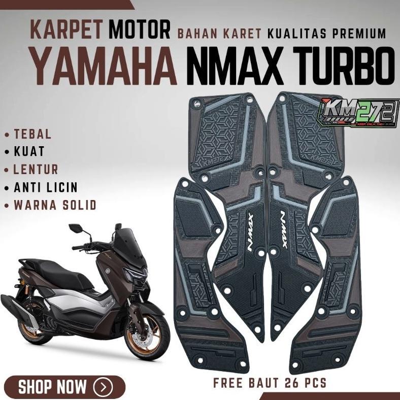 PIJAKAN ALAS KARPET MOTOR NMAX TURBO/NEO | AKSESORIS NMAX TURBO | VARIASI NMAX TURBO KARET PREMIUM