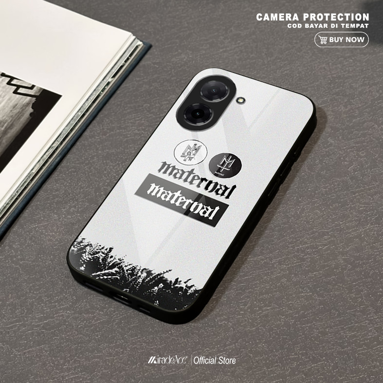 Case Untuk Xiaomi Redmi A5 4G Terbaru SKU [ASD32] - Softcase Glass Kaca - Hardcase 2D Glossy - -Fuze