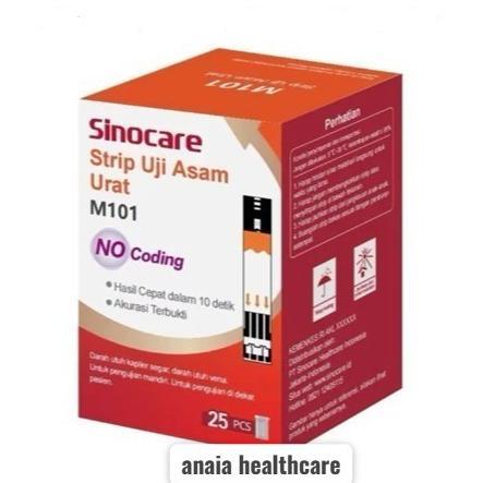 Sinocare Strip Asam Urat M101 / Strip Asam Urat Alat Sinocare 3 In 1 Autocoding