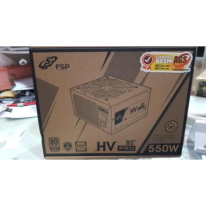 Power Supply Fsp Hvpro 550Watt - Psu Fsp Hv Pro 550Watt 80+ Tersedia