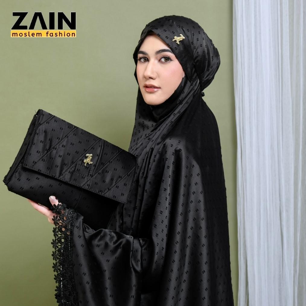 ZAIN MOSLEM FASHION Mukena Dewasa Penutup Dagu Uragiri Silk Premium Mewah Cantik