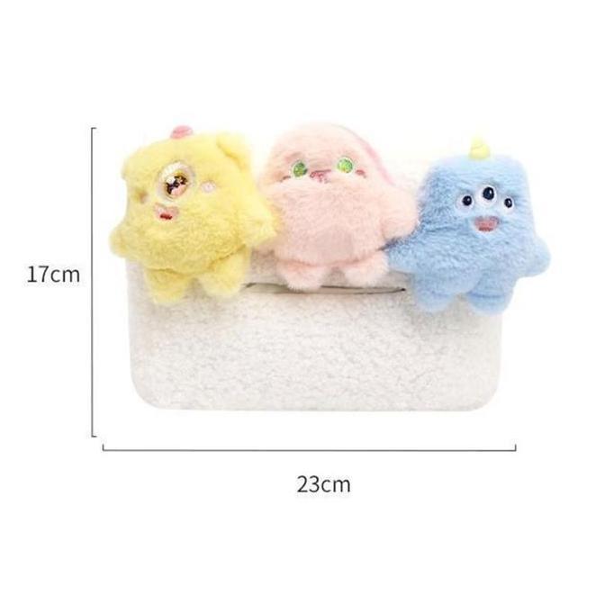 Kotak Tisu Mainan Berbulu Kotak Tisu Mobil Kotak Tisu Monster Kecil Yang Imut Kotak Tisu Mobil Gantu