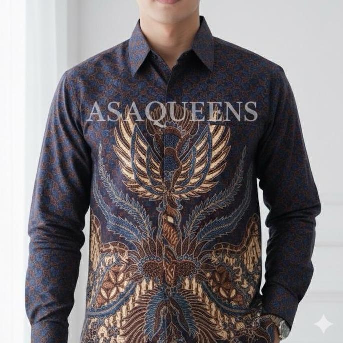 Kemeja Batik Dobby Premium Furing | Baju Batik Dobby Pria Lengan Panjang | Atasan Batik Dobby | Baju