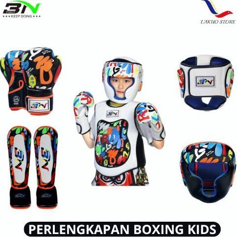 Terbaru Perlengkapan Boxing - Muaythai Kids Bn Doodle / Boxing Glove Bn Kids / Sarung Tinju Anak Ana