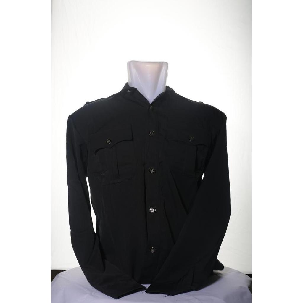 Seragam PDL Safari Lengan Panjang Hitam|Seragam Safari Satpam Security