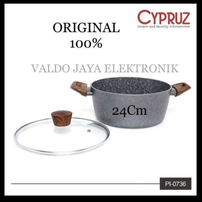CYPRUZ Panci+Tutup/Panci Masak CYPRUZ Marble PI0736/PI-0736