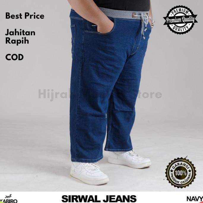 Celana Sirwal Jeans Denim Size Besar JUMBO 3XL - 6XL Bsize Pria Dewasa Cingkrang