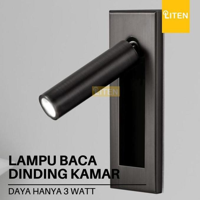 Lampu Baca Dinding Kamar Tidur Ranjang / Bedside Wall Lamp 3 watt 3w 3 w / Lampu Baca Hotel