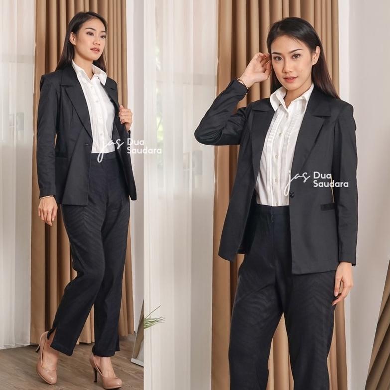 DISKON JAS HITAM WANITA / BLAZER WANITA / JAS KERJA / JAS SIDANG / BAJU KERJA / JAS HITAM POLOS
