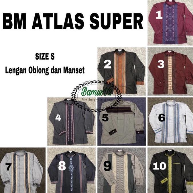 Baju Koko Atlas Super Lengan Manset dan Oblong