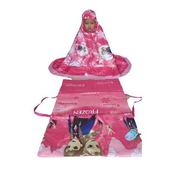 MUKENAH SHOLAT ANAK, MOTIF KARAKTER FROZEN USIA 3- 12 TAHUN