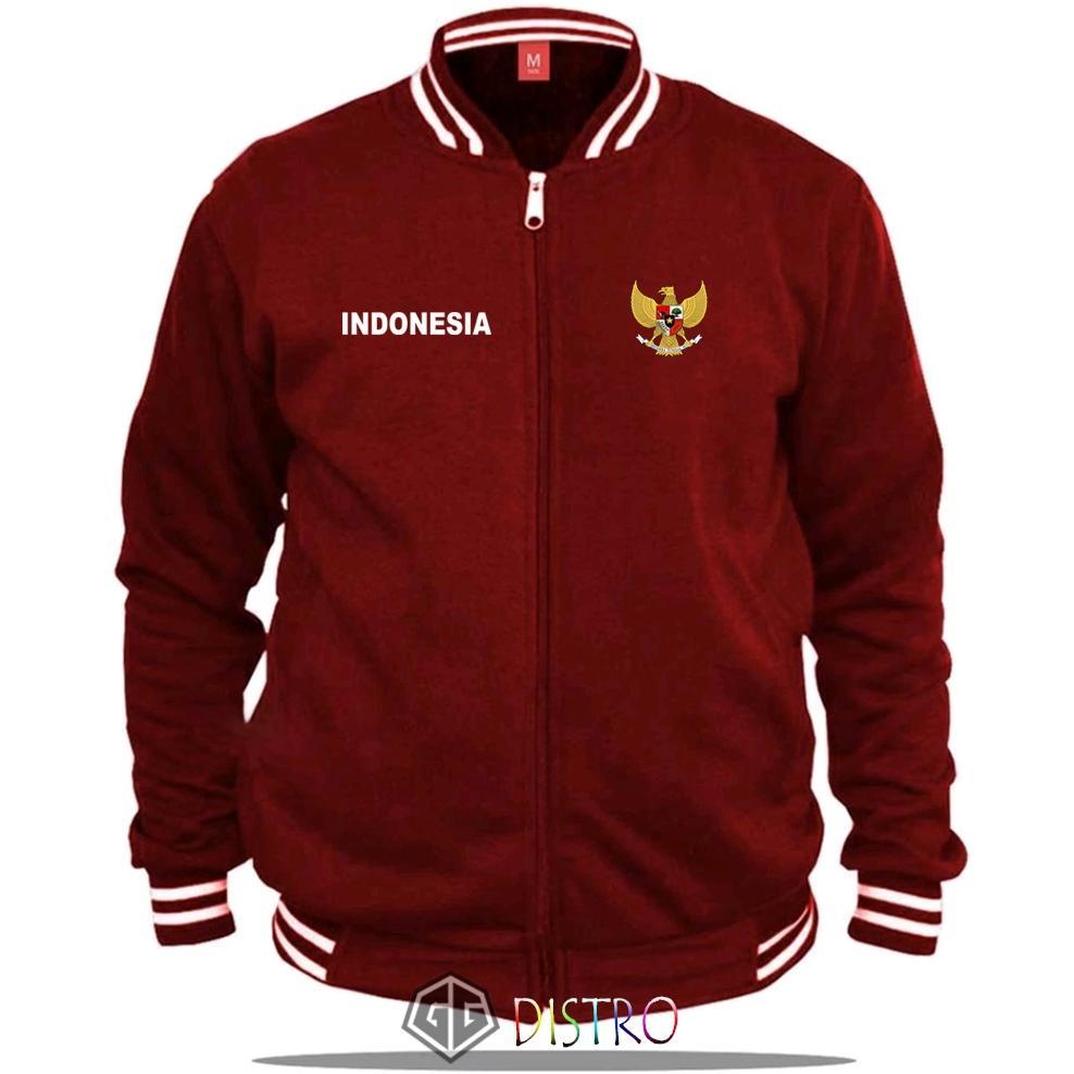 FREE ONGKIR BAYAR DI TEMPAT - JAKET VARSITY GARUDA INDO TERBARU KEMERDEKAAN INDONESIA HUT RI KE 80 B