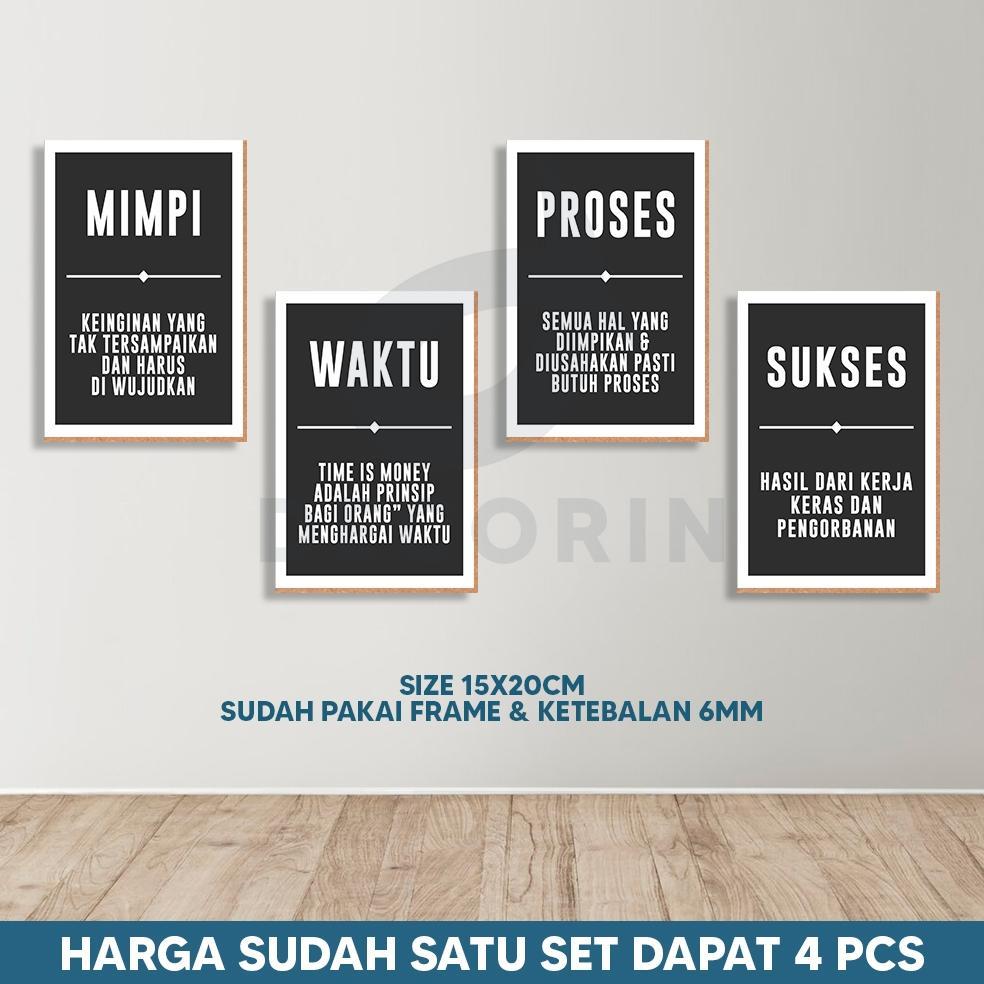 HOT DEALS HIASAN DINDING KATA KATA MOTIVASI SATU SET DEKORASI KAMAR COWOK - DECORIN.AJA