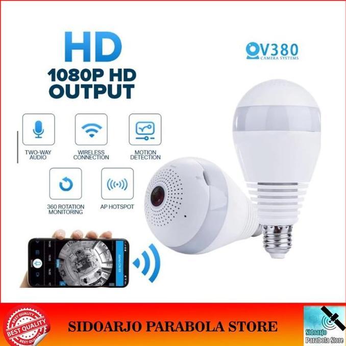 BER_KABIET - CCTV IP CAMERA LAMPU BOHLAM IPCAM BULB PANORAMA 360 VR HD BISA SUARA