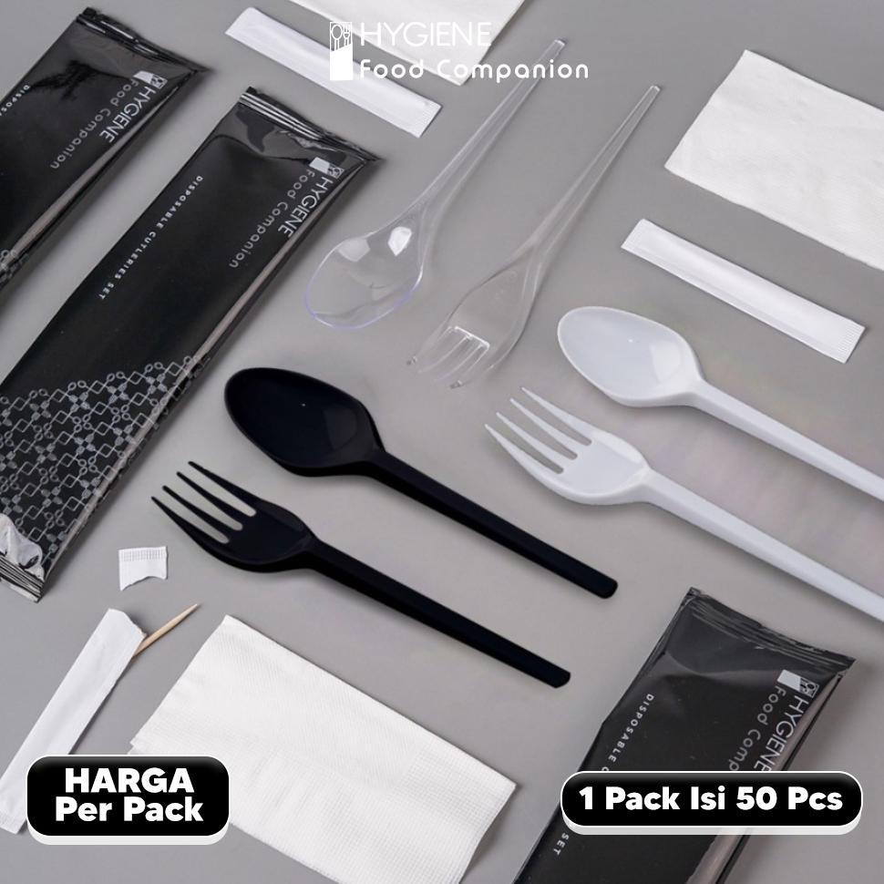 Terbaru Set Sendok Garpu Plastik Premium / Sendok Set Hygiene Premium Lengkap