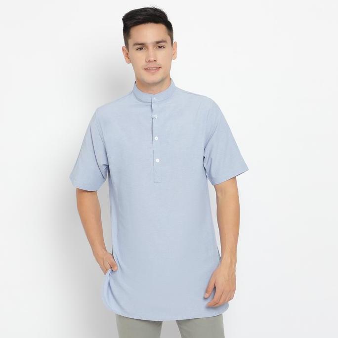 Toraformen - Ankara Kemeja Koko Pria Muslim Lengan Pendek Baju Kantong