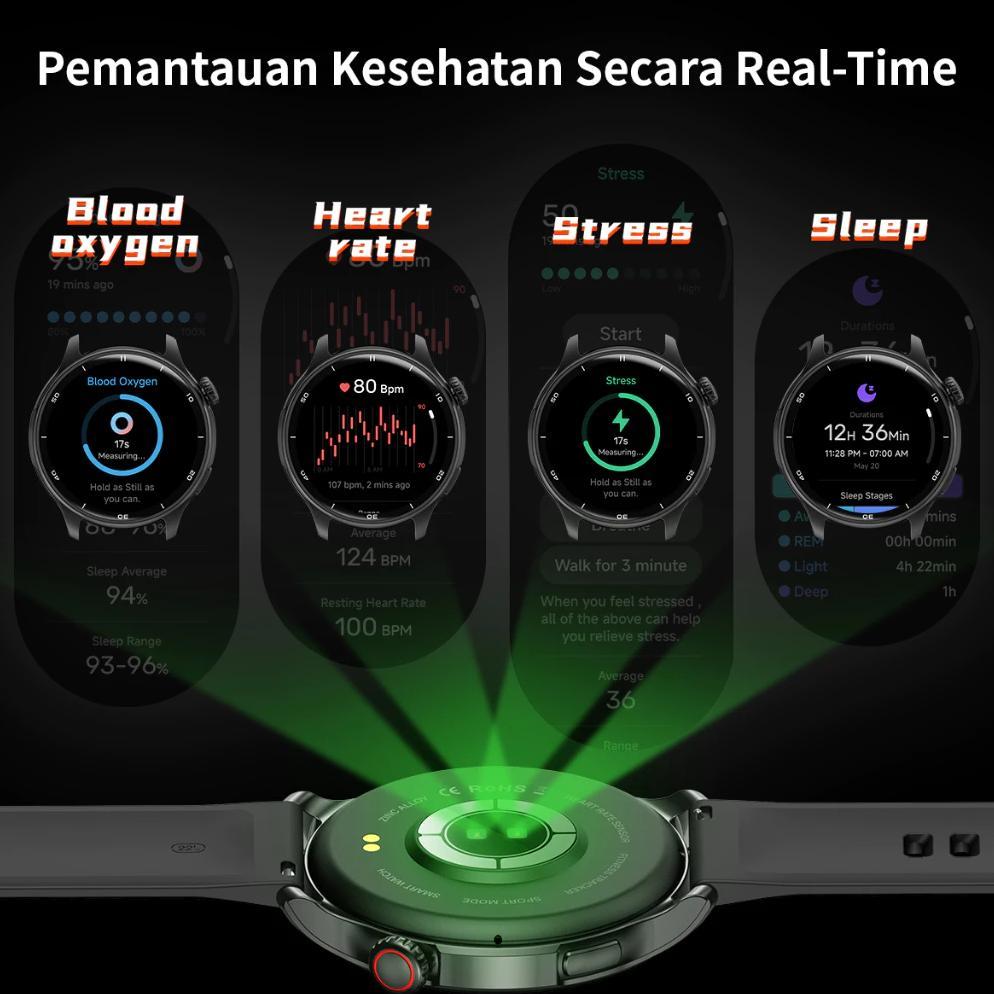 New Citijungle Smartwatch Gps Se | Layar Amoled 1.43" | Tahan Air 3Atm | Bluetooth 5.3 | Kompas & Ba