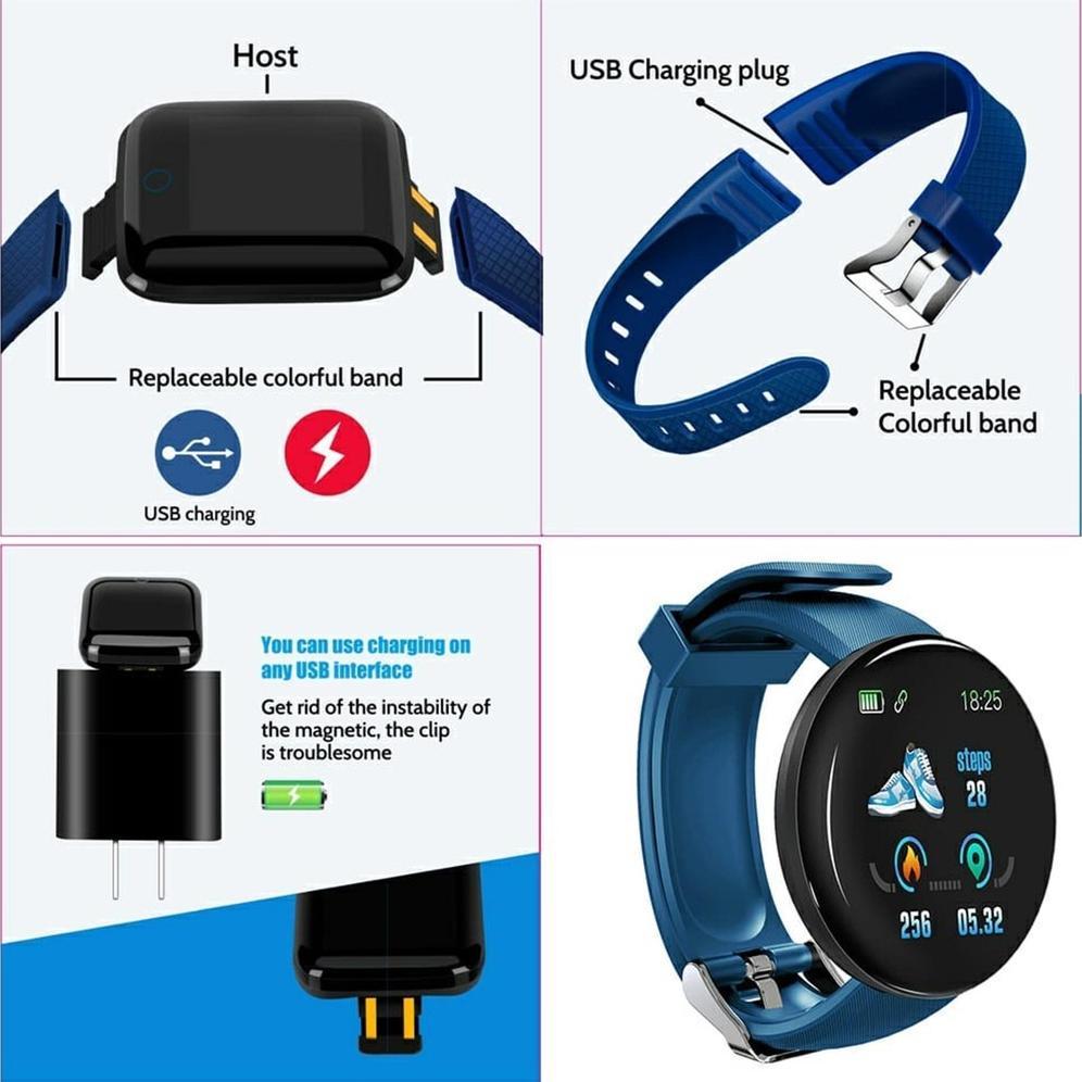 Hot Product Smartband D18 Sport Ip65 Anti Air Untuk Fitness Tracker Ip67 Android/Ios