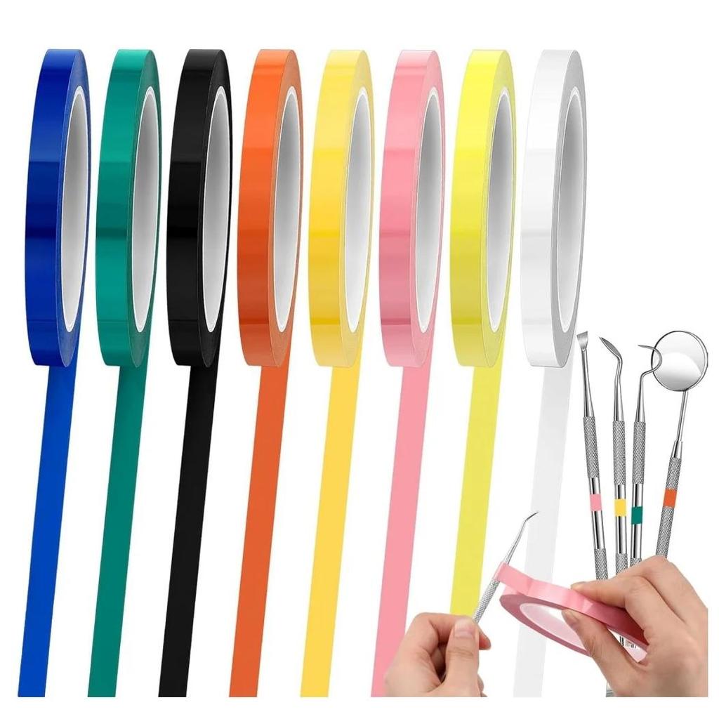 1 Roll Dental Instruments Tapes Autoclave Tape 9 Colors Surgical Autoclavable Marla Gum Tape 150 F S