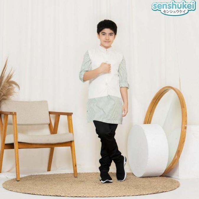 Setelan Baju Koko Kurta Pakistan Anak 5 - 13 Tahun Import . SNES-75 F