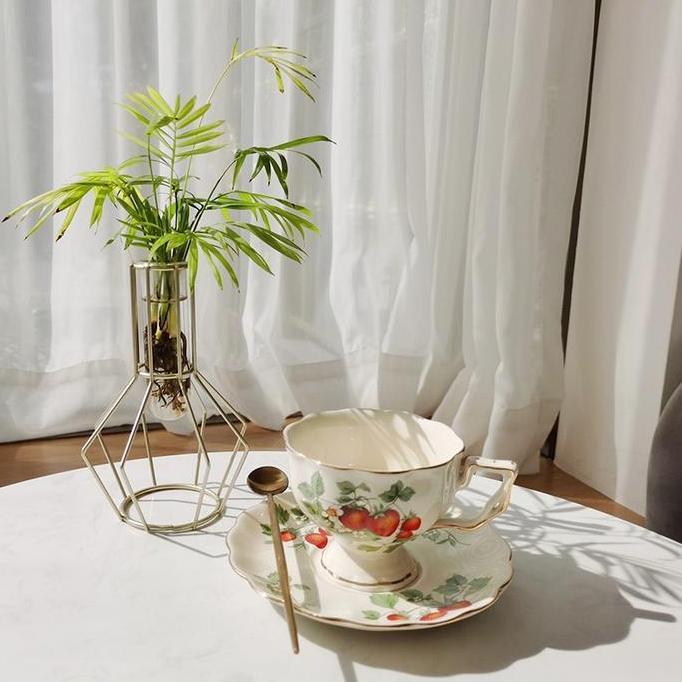 Lourdes Tea Pot Set / Teko Cangkir Teh Keramik Eropa Cantik Aesthetic SUM