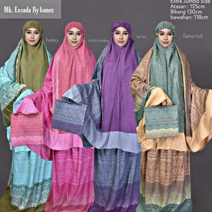 MUKENA ESCADA/RUKUH MEWAH/PRAYER SET/TELEKUNG/PREMIUM//B/BATIK ETNIK