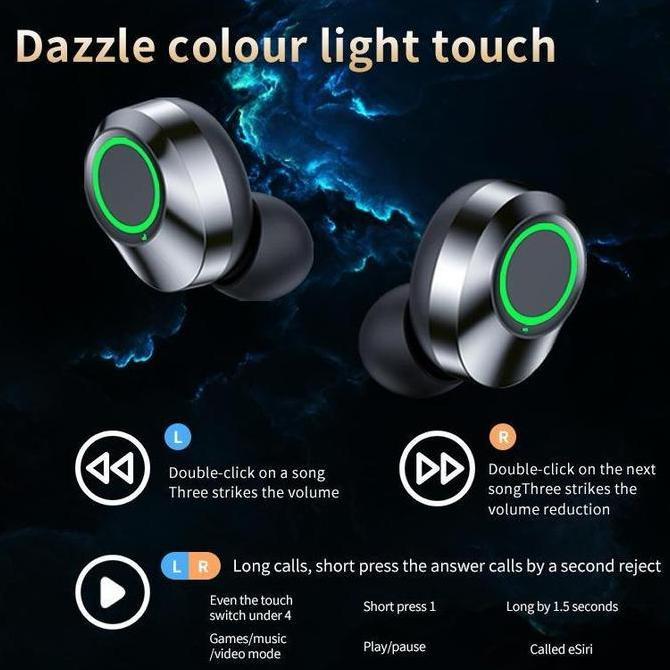 New.. COD5.3 Headset Bluetooth Earphone Bluetooth Full Bass Nirkabel TWS Original Hedset Earbud Head