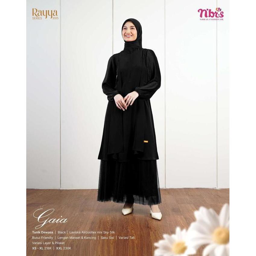 Nibras Sarimbit Terbaru HITAM POLOS Gamis Couple Keluarga Nibras Rayya Series Gamis Wanita Termurah