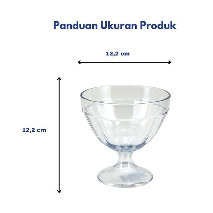 Allthebest- Onyx, Gelas Es Krim 400ml: Plastik SAN, Aman untuk Minuman, Bebas BPA, ACG11