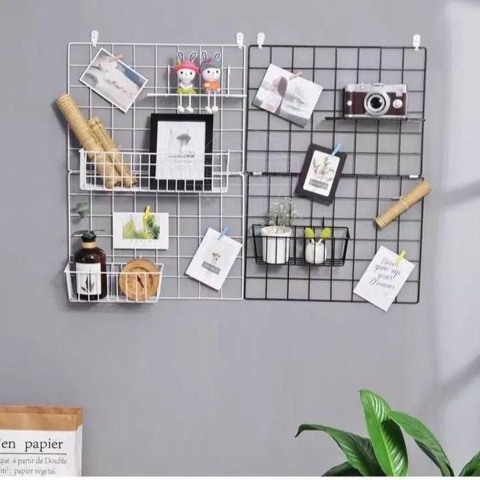 HIJANG hiasan dinding wire grid polaroid WIRE GRID WIRE MESH KOTAK BESI Aesthetic